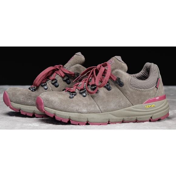 Danner Dry Mountain 600 Low Outdoor Hiking Shoes Gray Suede Plum Womens Size 7.5 - Picture 11 of 16